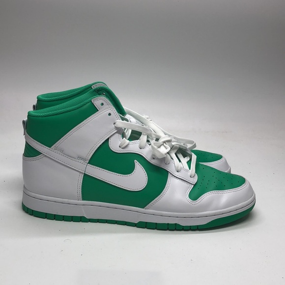 Men’s Nike Dunk Hi White/Green DV0829-300 USED Tried On Size 14 - Picture 2 of 13